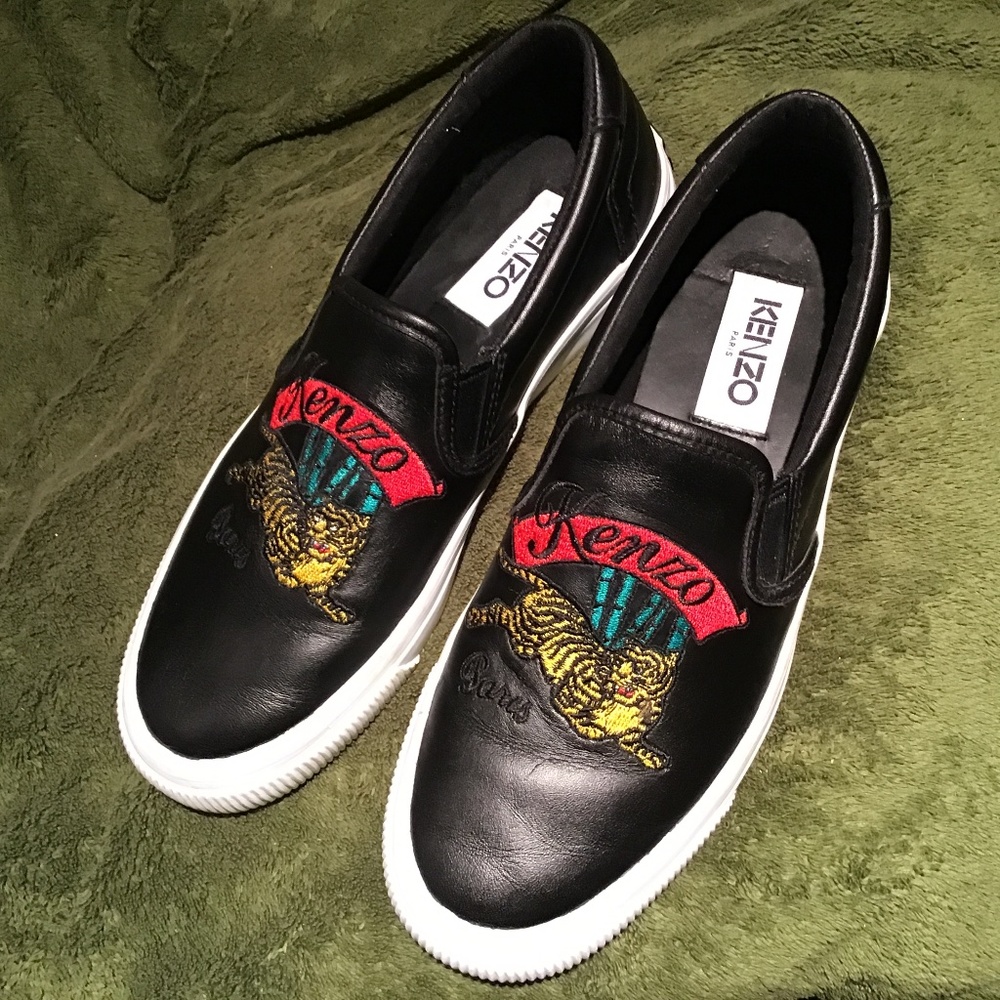 GENUINE KENZO PARIS JUMPING TIGER, SLIP-ON K-SKATE SNEAKERS SIZE 37 UNIS…